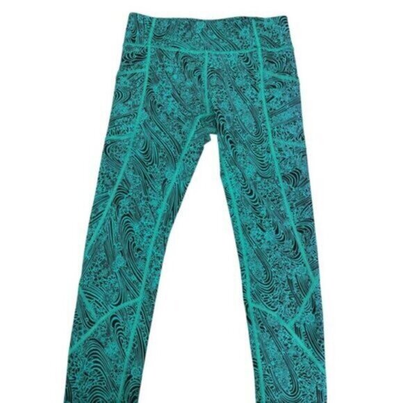 Lululemon Tight Stuff Tight II Luxtreme Kitakami Viridian Green Black Size 6 - Picture 3 of 8